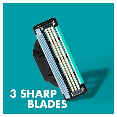 Gillette Mach3 Razor Blades Men New Pack of 12 Refills, 3 Blades, Enhanced Lubrastrip