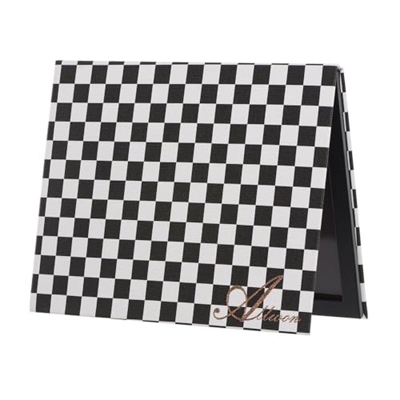 Allwon Extra Large Magnetic Palette Checkered Black Empty Makeup Palette for Eyeshadow Lipstick Blush Powder