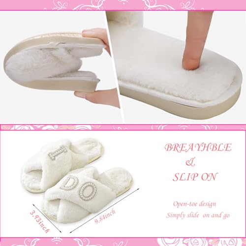 Bride to Be Gift Set with Slippers, Makeup Bag, Robe & Claw Clip – Wedding Bridal Shower Gift