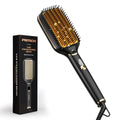 PRITECH Ionic Hair Straightener Brush Black Gold Fast Heating 20s - 5 Temp