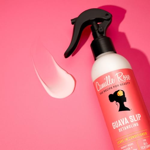 Camille Rose Guava Slip Leave-In Conditioner Spray 8oz Pack of 2 - Deep Moisture & Detangler