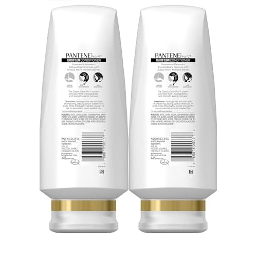 Pantene Classic Clean Conditioner, 24 fl oz, Twin Pack