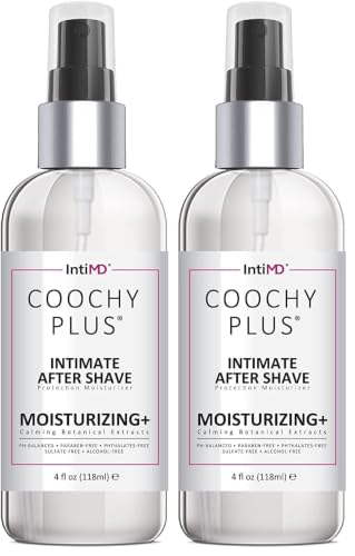 IntiMD Coochy Intimate After Shave Moisturizer Pack of 2 - Soothing Mist for Razor Burns & Ingrown Hairs - 4 Fl Oz