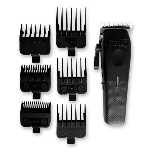 Mini Play Professional Cordless Hair Clippers - Dual Speed 6000-7500 RPM, Rechargeable, Compact Barber Trimmer - Black