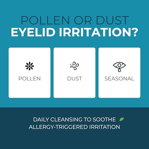 NOVEHA Eyelid Cleansing Wipes 60 Pack - Gentle Hypoallergenic Eye & Lash Cleanser
