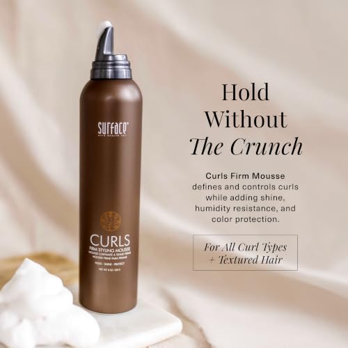 Hair Mousse Firm Hold Curl Defining & Shine Protection 2oz - Humidity Resistant