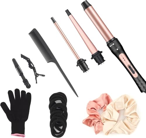 Small 3-in-1 Ceramic Curling Wand Set with 0.35
