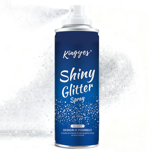 Hair and Body Glitter Spray,120ML Holographic Glitter Highlighter Powder for Clothes, Face Body Shiny Glitter,Long Lasting Quick-Drying Shimmer Mist for Music Festival Rave, Nightclub Party(Silver)