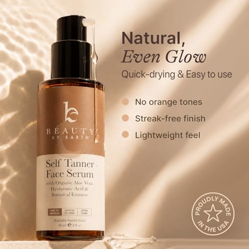Natural Self Tanning Serum for Face - Organic & Anti-Aging