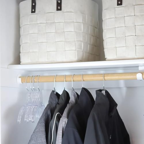 100 Pack Clear Plastic Shirt Hangers - Durable Closet Organization
