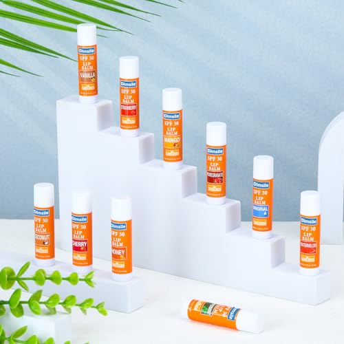 SPF 30 Sunscreen Lip Balm Set - 10 Flavors, Bulk Travel Size, Moisturizing