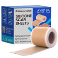 Silicone Scar Sheets Surgical Tape (1.6¡±x120¡± Roll) Face Patches Acne Treatment C Section Strips, Skin-Sensitive Medical Grade Healing Scar Bandages Pads for Keloid, Stretch and Tummy Tuck Recovery