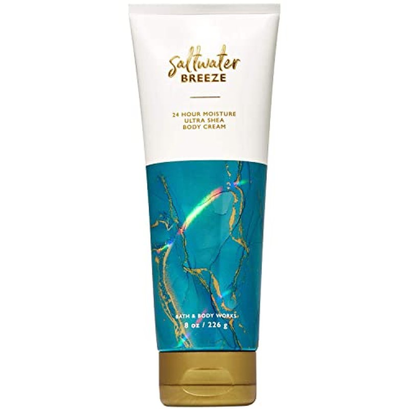 Bath and Body Works Saltwater Breeze 2 Pack Ultra Shea Body Cream 8 Oz. (Saltwater Breeze)