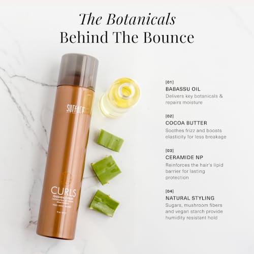 Surface Hair Curl Finishing Spray - Long-Lasting Humidity-Resistant Hold