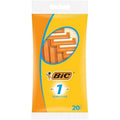 BIC 1 Sensitive, Single Disposable Razor Blade for Men, Designed for a Comfortable, Sensitive Shave, Pack of 20