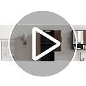 UYIHOME White Tall Narrow Bathroom Storage Cabinet with USB Light