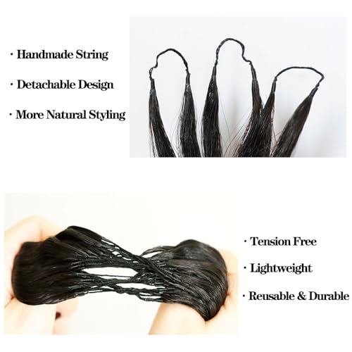 Deep Wave Crochet Hair Extensions 14 Inch 60g - Natural Human Hair Feather Line