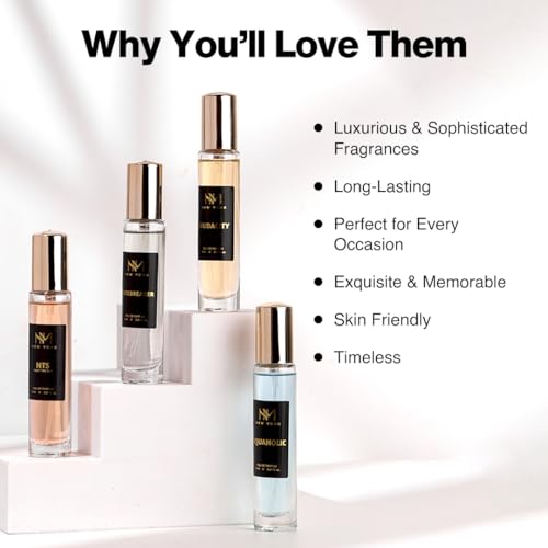 Luxury Perfume Set for Men & Women - Long Lasting Fragrance Collection, 4 x 15ml