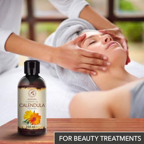 AROMATIKA Calendula Oil 8.45 Fl Oz (250ml) - Pure Natural Skin, Hair & Body Care