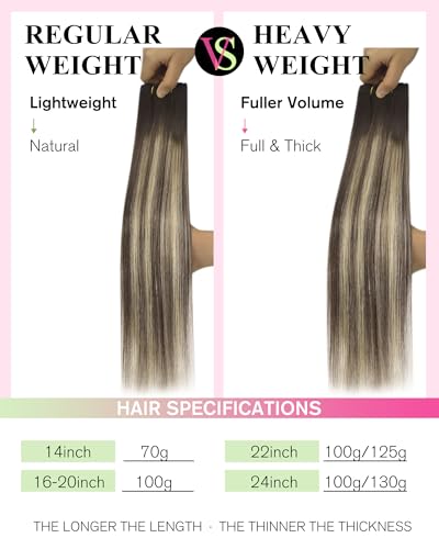 YoungSee Sew-In Hair Extensions Chocolate Brown Balayage 14 Inch 70g - Variation of 2-C-#4/18/4