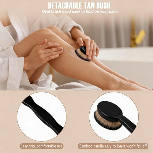 4in1 Self Tanning Mitt & Brush Kit for Body & Back Applicator – KELILO