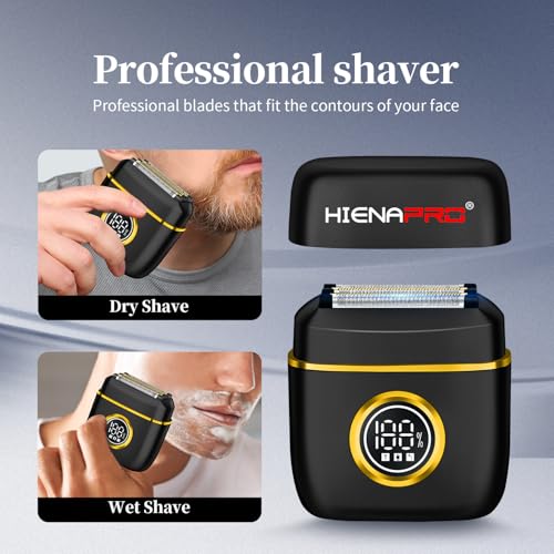 Men's Foil Shaver IPX7 Waterproof USB-C Rechargeable - Black Gold