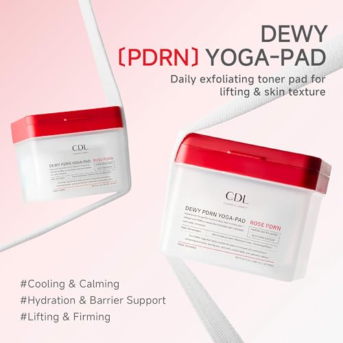 CANDORLOV Korean Exfoliating Face Pads with PDRN & Hyaluronic Acid - Hydrating & Firming, 60 Pads