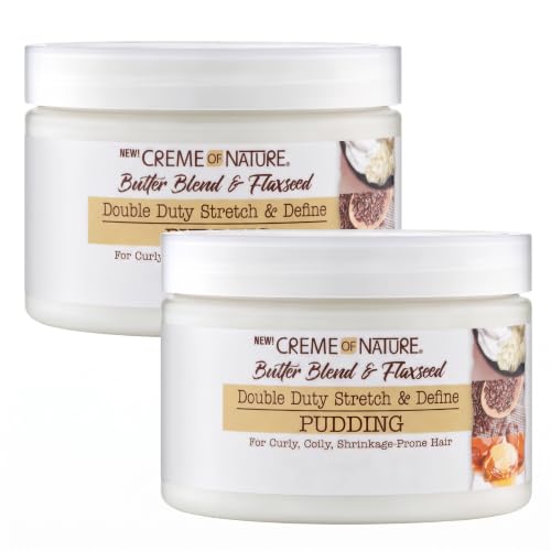 Creme of Nature Curl Definition Pudding Butter Blend with Argan & Flaxseed Oil - 6 Oz Pack of 2