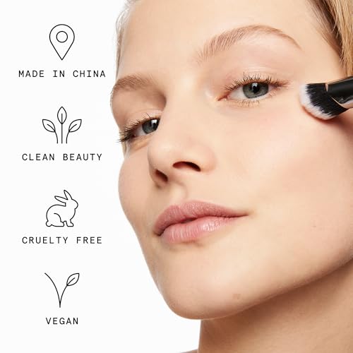 Pro Angled Concealer Brush - Vegan Blending Makeup Tool for Precision