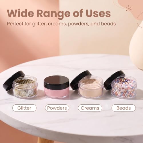 Black 200 Count 5g Sample Lip Balm Jars - Leak-Proof Reusable Containers
