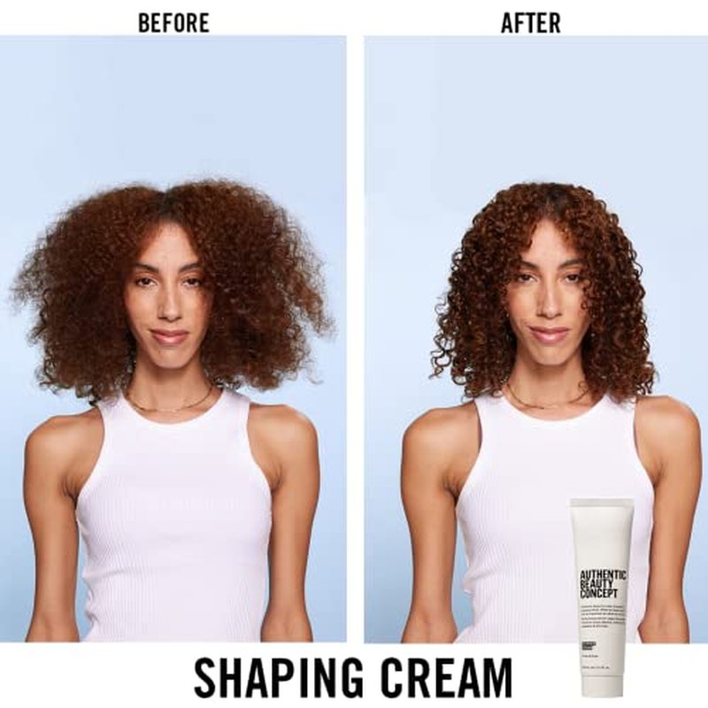 Authentic Beauty Concept Shaping Cream | All Hair Types | Define & Hold Natrual Texture | Vegan & Cruelty-free | Silicone-free