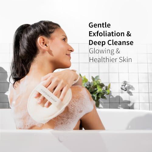 Natural Egyptian XL Bath Loofah Set of 4 - Deep Cleansing Body Exfoliator