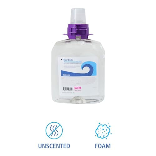 Boardwalk 8400 Green Certified Foam Soap, Fragrance Free, 1250ml Refill (Case of 4)