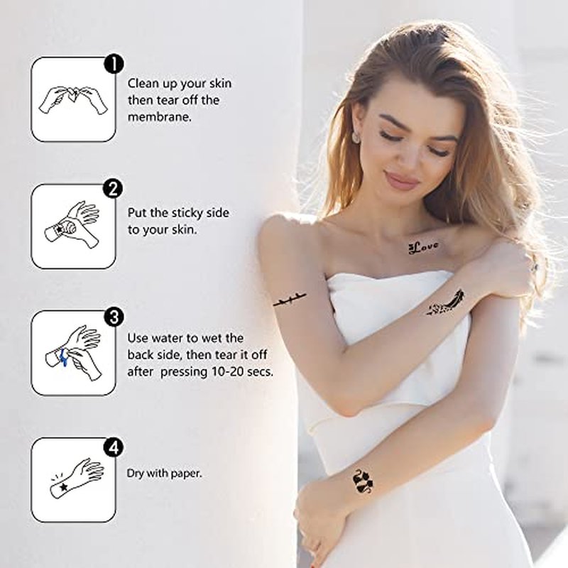 16 Sheets Henna Tattoo Stencils Reusable for Women Girls and Kids, 280+ PCS Tattoos Templates, Airbrush Tattoo Stencil