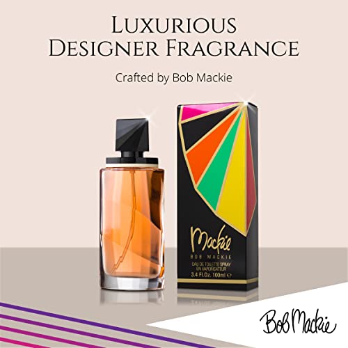 Bob Mackie Feminine Fragrance Eau de Toilette Spray 3.4 oz – Long-Lasting Floral & Amber Scent