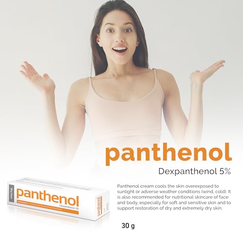 Panthenol - Cream, Ideal for Sun-Exposed or Weather-Affected Skin, Moisturizes Dry Skin, Nutritional Skincare for Soft and Sensitive Skin - 30g