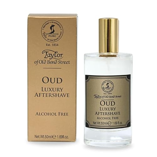 Oud Aftershave Lotion 50ml Alcohol-Free with Rose Saffron Fragrance