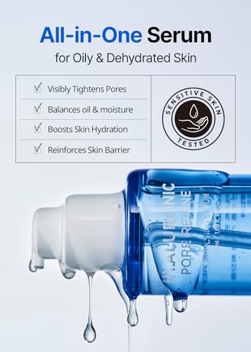 Deep Hydrating Hyaluronic Acid Serum for Face & Pore Tightening - 1.69 Fl Oz