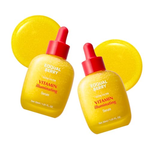 EQQUALBERRY Vitamin C Serum 2 Pack — Dark Spot Brightening Serum with Niacinamide, TXA, Hyaluronic, Ceramides