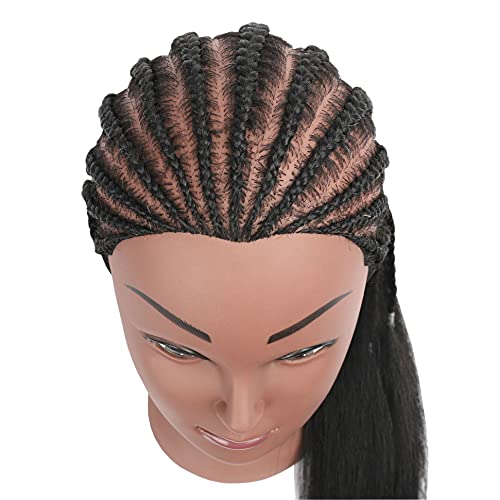 Real Human Hair Mannequin Head for Hairdressing Practice - 20-22 Inch Cosmetology Doll with Stand Clamp