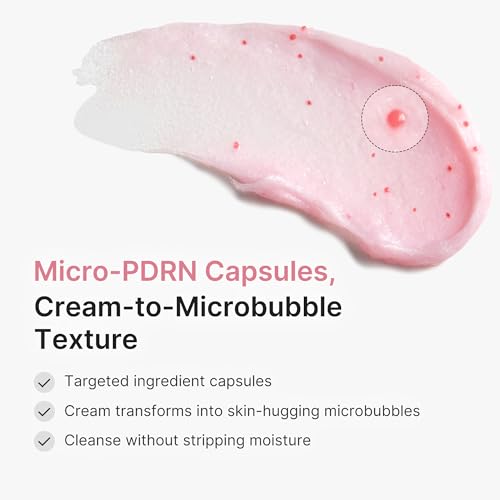 medicube Facial Cleanser PDRN Pink Glutathione Capsule Foam Cleanser | Daily Face Wash for Pore Care, Uneven Skin Tone, Texture | Hydrating & Nourishing Deep Cleansing | Korean Skincare, 4.23 oz