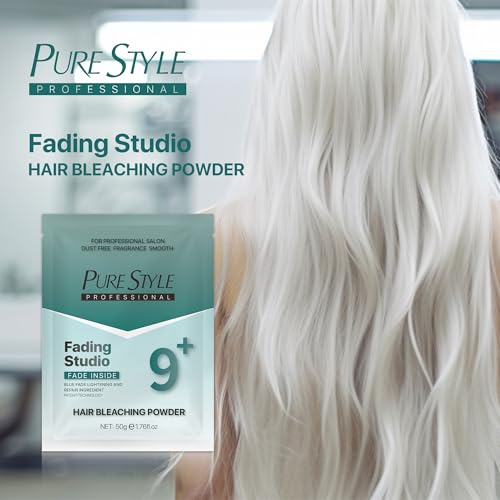 Purestyle 1000g Ammonia-Free Hair Bleach Powder with Blue Fade Technology - Dust-Free & Fast Lightening