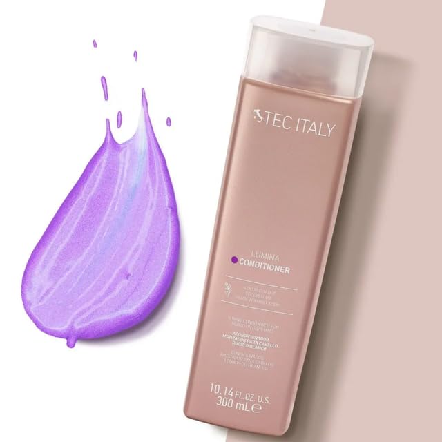 Tec Italy Lumina Shampoo & Conditioner Set – Violet-Tone for Blonde/Gray Hair