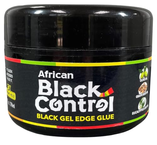 Black Gel Edge Glue for Hair Styling & Locs - 10 fl oz