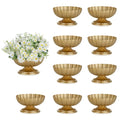 10 Pcs Small Gold Vases for Centerpieces - Metal, 3.7-inch Elegant Floral Display