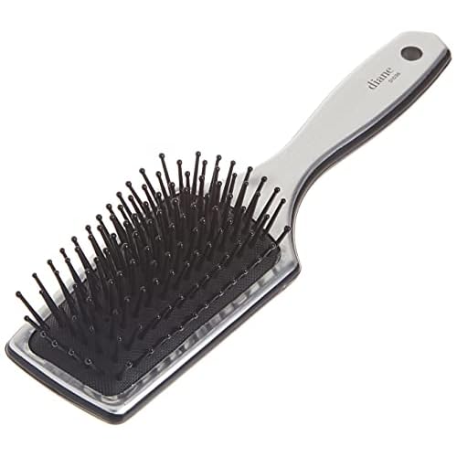 Diane Small Silver Cushion Paddle Brush, 7 Row, 12Count (Pack of 2)