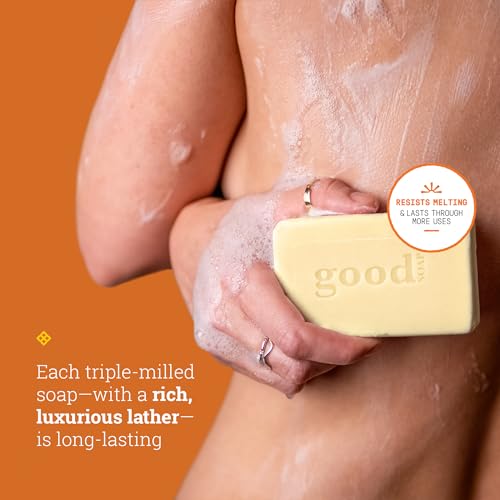 Alaffia Good Soap Lavender (4 Bars) + Trial-Size Herbal Bar ? Long-Lasting, Triple-Milled with Fair Trade Shea Butter