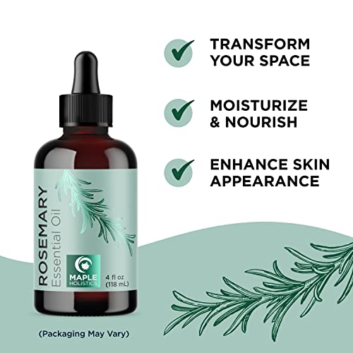Peppermint & Rosemary Hair Growth Oil Set - Nourishing Hair Treatment Oils 4 Fl Oz
