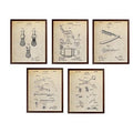 Barber Chair Razor Shears Shaving Brush Patent Barber Shop Decor Bathroom Wall Art Shaving Brush Poster TDP1020