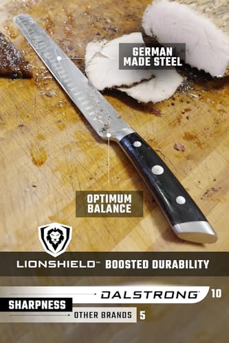 12-Inch Carving Knife for Meat and Roast - German Steel, Granton Edge